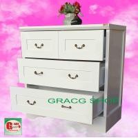ราคา Grace Shop ตู้ลิ้นชัก ตู้ล๊อกเกอร์ ตู้เก็บของ รุ่น วินเทจ Locker cabinet สีลายไม้สีขาว (1571422845)