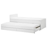 ราคา โครงเตียง พื้นเตียง ที่เก็บของ ขาว ขนาด 90x200 ซม SLÄKT ขนาด 90x200 ซม (451987266)