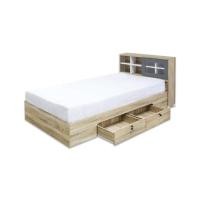 ราคา RF Furniture เตียงนอน 3 5ฟุต บานเลื่อน ที่นอนสปริง 3 5ฟุต QC สีโซลิดยีนส์ Bed (1450340566)