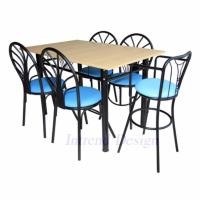 ราคา Intrend Design ชุดโต๊ะทานข้าว 4ที่นั่งพร้อมเก้าอี้เสริมเด็ก โครงเหล็กสีดำท้อปไม้เมลามีนยาว 1 20ม 4ฟุต ขาโต๊ะรุ่นT3047Wเก้าอี้เหล็กรุ่น CH555เบาะฟองน้ำหุ้มหนังเทียมpvcอย่างดี (112316768)