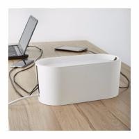 ราคา IKEA กล่องเก็บสายไฟ ที่เก็บสายไฟ กล่อง สายไฟ พร้อมฝาปิด Cable management box with lid 33 15 cm ขาว ROMMA (339340330)