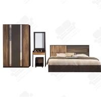 ราคา 1deelert ชุดห้องนอน 5 ฟุต 6 ฟุต รุ่น MEGHAN เตียง ตู้เสื้อผ้า โต๊ะแป้ง ที่นอนสปริง2 0 มีสีให้เลือก (1604902542)