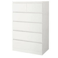 ราคา ตู้ 6 ลิ้นชัก ขาว 80x123 ซม MALM มาล์ม (1423052556)