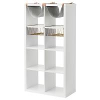 ราคา ชั้นวางครัว ชั้นเก็บของ ชั้นวางของโชว์ ชั้นวางของเด็ก ตู้ชั้นวางของ ชั้นวางหนังสือ ชั้นวางครัว ชั้นเก็บของ ชั้นวางของโชว์ ชั้นวางของ 4 กล่องลิ้นชัก ขาว ขนาด 77x147 ซม KALLAX ขนาด 77x147 ซม (134991013