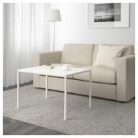 ราคา โต๊ะกลาง ท็อปแบบใช้ได้2ด้าน สีขาว เทา ขนาด 75x60x50 ซม โต๊ะกลาง NYBODA ขนาด 75x60x50 ซม (1119288599)