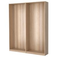 ราคา โครงตู้เสื้อผ้าคู่ สีไวท์โอ๊ค ขนาด 200x35x236 ซม เฟอร์นิเจอร์รุ่น PAX กรอบบานเลื่อน PAX ขนาด 200x35x236 ซม (1407192049)