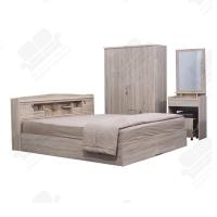 ราคา 1deelert ชุดห้องนอน 5 ฟุต 6 ฟุต รุ่น SIMILAN2 เตียง ตู้เสื้อผ้า โต๊ะแป้ง ที่นอนสปริง2 0 สีเผือก (1604786982)