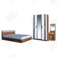 ราคา 1deelert ชุดห้องนอน 5 ฟุต 6 ฟุต รุ่น ANNA เตียง ตู้เสื้อผ้า โต๊ะเครื่องแป้ง ที่นอนสปริง2 0 มีสีให้เลือก (1604718178)