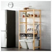 ราคา ชั้นวางของ ชั้นวางหนังสือ ชั้นวางครัว ชั้นเก็บของ ชั้นวางของโชว์ ชั้นวาง1ชุด ลิ้นชัก ไม้สน เทา ขนาด 89x50x179 ซม เฟอร์นิเจอร์ รุ่น IVAR ส่วนประกอบ IVAR ขนาด 89x50x179 ซม (1365588483)