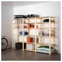 ราคา ชั้นวางของเด็ก ตู้ชั้นวางของ ชั้นวางหนังสือ ชั้นวางครัว ชั้นเก็บของ ชั้นวางของโชว์ ชั้นวางของ 3 ชุด ไม้เนื้ออ่อน ขนาด 230x50x171 ซม HEJNE ขนาด 230x50x171 ซม (1365612124)