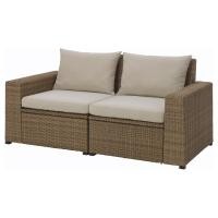 ราคา ชุดโซฟารับแขก ชุดโซฟาราคาถูก ชุดโซฟาปรับนอน ชุดโซฟารับแขก ชุดโซฟาราคาถูก ชุดโซฟาปรับนอน โซฟา 2 ที่นั่ง กลางแจ้ง น้ำตาล โฮลเออ เบจ ขนาด 161x82x82 ซม ชุดโซฟา SOLLERÖN ขนาด 161x82x82 ซม (1365634049)