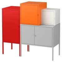 ราคา LIXHULT ลิกซ์ฮุลท์ ชุดตู้เก็บของ เทา ขาว ส้ม แดง 95x92 ซม (1270422139)