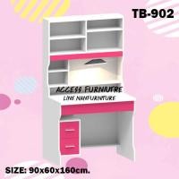 ราคา Access Furniture โต๊ะทำงาน 90ซม หน้าโต๊ะเมลามีน มีโคมไฟ รุ่นTB 902 สีขาว ชมพู (1369984803)
