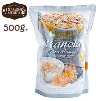 ราคา Diamond Grains ถุงใหญ่ 500g Pure Honey กราโนล่า คลีน รสน้ำผึ้ง (481544454)