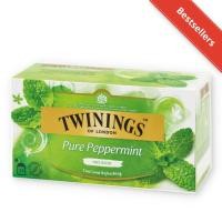 ราคา Twinings Pure Peppermint Tea ชา ทไวนิงส์ เพียว เปปเปอร์มินท์ ธรรมชาติ บริสุทธิ์แท้ 100 ไม่มีคาเฟอีน ชาซอง 2 กรัม 25 ซอง 1 กล่อง ช่วยย่อย รู้สึกกระฉับกระเฉง หอมมีชีวิตชีวา สดชื่นของมินท์ ชาเพื่อสุขภาพ
