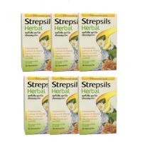 ราคา Strepsils Herbal สเตร็ปซิลเม็ดอมเฮอร์บัลคาโมมายเลม่อนฮันนี่ 6 กล่อง 1 กล่องมี 10 เม็ด (1388016907)