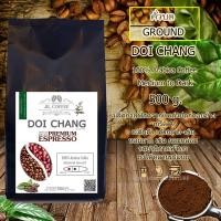 ราคา เมล็ดกาเเฟคั่วบด Ground Doi Chang signature กาเเฟดอยช้าง ระดับคั่วกลางเข้ม พรีเมี่ยม เอสเพรสโซ่ Medium to Dark เมล็ดกาแฟสดคั่ว จากแหล่งดอยช้าง อาราบิก้า Premium Espresso 500 g 1 ถุง 100 ARABICA COFFEE