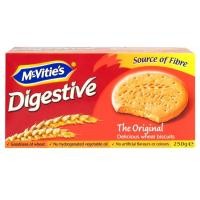 ราคา โปรโมชั่น แพ็ค6 แมคไวตี้ส์ไดเจสทีฟบิสกิตข้าวสาลี 250กรัม McVities Digestive Biscuit Original 250g (1155310687)