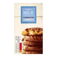 ราคา waitrose milk chocolate and chocolate chip cookies 150 g (1373968637)