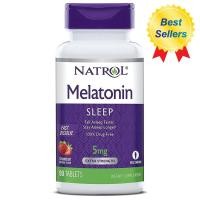 ราคา Natrol Melatonin Fast Dissolve Tablets Strawberry 5 mg x 90 Tablets 1 กระปุก (100289073)