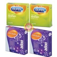 ราคา ดูเร็กซ์ Durex เอ็กซ์ไซตา ถุงยางอนามัยผิวไม่เรียบแบบขีด ขนาด 53 มม ไลฟ์สไตล์ สตัดด์ ถุงยางอนามัย ผิวไม่เรียบ แบบปุ่ม ขนาด 52 มม รุ่นละ 2 กล่อง (961056257)