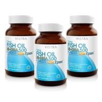 ราคา VISTRA TUNA FISH OIL น้ำมันปลาทูน่า 500 MG 60 แคปซูล 3 ขวด (1775898)