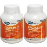 ราคา Mega We Care CALCIUM D 60แคปซูล 2ขวด แคลเซียม (113867744)