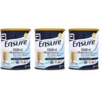 ราคา Ensure Vanilla เอ็นชัวร์ กลิ่นวานิลลา 850 กรัม 3 กระป๋อง (140081628)