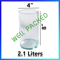ราคา โหลแก้ว โหลแก้วทรงสูง โหลทรงกระบอก โหลใส่น้ำหวาน 4x8 2 1 ลิตร Clear Glass Cylinder Vase 4x8 2 1 Liters 1 Pcs (594664582)