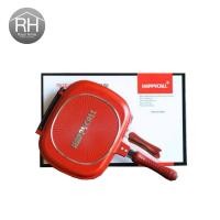 ราคา ของแท้ กระทะ กระทะเอนกประสงค์ กระทะเทฟล่อน กระทะ 2 ด้าน Happy call Double Pan กระทะคู่ ไม่ติดกะทะ เซรามิคหินอ่อนเคลือบไทเทเนียม 3ชั้น Size 28 cm Royal Home TH (1565464915)