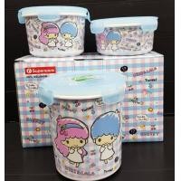 ราคา Srithai Superwareเมลามีน ชุดเซ็ทกล่องทรงกลมพร้อมฝา 3ขนาด ลายการ์ตูนลิตเติ้ลทวินสตาร์ ทรงกลมสูง12 1 12 8cm ทรงกลมกลาง12 1 7 5 cm ทรงกลมเตี้ย12 1 5 5cm (913820006)