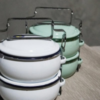 ราคา สินค้าใหม่ Pinto ปิ่นโต ปิ่นโตเคลือบ 2 ชั้น กว้าง 12 เซนติเมตร สีเขียว Green ปิ่นโตใส่อาหาร ปิ่นโตโบราณ จำนวน 1 เถา พร้อมจัดส่ง ราคาถูก (1355038002)