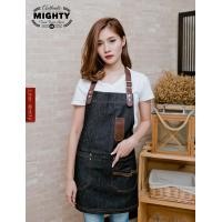 ราคา ผ้ากันเปื้อนยีนส์ หนังแท้ ช่องปากกาหนัง Denim Apron Genuine Leather รุ่นS2 ความยาว 30 นิ้ว (685258441)