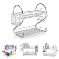 ราคา Aliz tech ที่คว่ำจานสแตนเลส 2 ชั้น พร้อมที่คว่ำแก้ว 6 ใบ และที่ใส่ช้อน ส้อม มีด ชั้นวางจาน ที่คว่ำจาน ชั้นคว่ำจาน ชั้นวางจานสแตนเลส 2 layer dish drainer (1387786305)