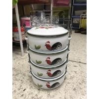 ราคา สินค้าใหม่ Pinto ปิ่นโต ปิ่นโตเคลือบหนาบุษบา ลายไก่ลำปาง ขนาด 14 ซม x 4 ชั้น พร้อมจัดส่ง ราคาถูก (1355006502)