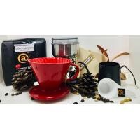 ราคา กาสำหรับดริปกาแฟขนาด 250ml ถ้วยดริปกาแฟเซรามิค สีแดง เครื่องบดกาแฟไฟฟ้า กระดาษกรอง ช้อนตวงกาแฟ 10g y Coffee เมล็ดกาแฟ คั่วกลาง 500g (534464349)