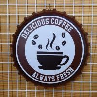 ราคา แผ่นป้ายสังกะสีฝาจีบ สไตล์วินเทจ เรโทร ย้อนยุค Delicious Coffee สุดแนว ขนาด 35x35 cm (408396280)