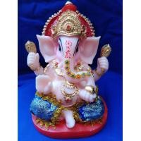 ราคา พระพิฆเนศปางดูดทรัพย์ประทานพร สูง 12 นิ้ว เนื้อเรซิ่น งานแต่งผ้าสีน้ำเงิน (439419769)