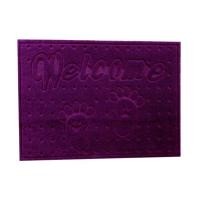 ราคา FD Premium พรมยางพารา เช็ดเท้า ผ้าเช็ดเท้า พรมขนสั้น พรมยาง ขนาด 40x60 C M ปั๊มลาย รุ่น HLM246 สี ม่วง (344774595)