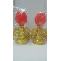 ราคา เทียนไฟฟ้า เทียนไฟฟ้าดอกบัว พร้อมหลอดไฟ มีให้เลือก 3 สี สีแดง สีเหลือง สีชมพู ขายเป็นคู่ (1023756451)