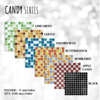 ราคา กระเบื้องโมเสค 30x30cm 11 แผ่น กล่อง CANDY ปูผนัง ปูพื้น ตกแต่งผนัง โมเสคแก้ว (1302236819)