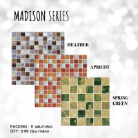 ราคา กระเบื้องโมเสค 30x30cm 11 แผ่น กล่อง MADISON ปูผนัง ปูพื้น ตกแต่งผนัง โมเสคแก้ว (1302782037)