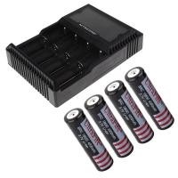 ราคา Nitecore ที่ชาร์จถ่าน 4 ก้อน รุ่น D4 Ultrafire ถ่านชาร์จ 18650 3 7V 4000 mAh 4 ก้อน สีขาว ดำ (1792949)