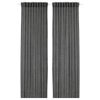 ราคา ผ้าม่านคู่ เทาเข้ม ขนาด 145x250 ซม ผ้าม่าน LEJONGAP ขนาด 145x250 ซม (1345676585)