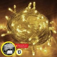 ราคา ไฟกระพริบLED ไฟตกแต่งบ้าน สีวอมไวท์ ยาว 8 เมตร 100หลอดLED แพ๊ค 1 ชุด (217513800)