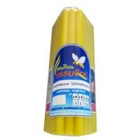 ราคา เทียน หนักบาท แพ็ค 25 สีเหลืองเทียน เชิงเทียน ไม้ขีดไฟของใช้ในพิธีและเครื่องสังฆภัณฑ์ (893564117)