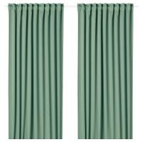 ราคา ม่านทึบแสง 1 คู่ เขียว ขนาด 145x250 ซม ผ้าม่าน MAJGULL ขนาด 145x250 ซม (1367748948)