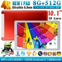 ราคา Ready Stock 2020 Tablet HD Android Tablet PC 10 1 Inch 8GB 512GB 10 Core Dual Sim Phone GPS (1300944138)