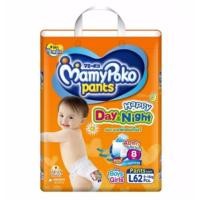 ราคา Mamy Poko กางเกงผ้าอ้อมแพมเพิทรุ่นยอดนิยม ไซส์ L 62 ชิ้น รุ่น Happy Day Night 1แพ้ค (119195538)