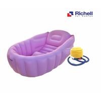 ราคา Richell Soft baby bath อ่างอาบน้ำแบบเป่าลม แถมฟรี ที่เป่าลม สีม่วง (174846068)